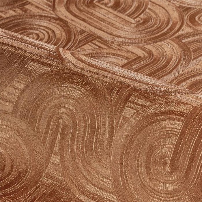 Art Deco Copper Metallic Texture Wallpaper · Casamance Ecrin 75001120
