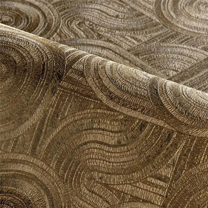 Papier peint géométrique avec texture dorée · Casamance Ecrin 75001222