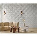 Papier peint argenté géométrique de luxe brillant · Casamance Ecrin 75101630