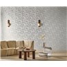 Papier peint argenté géométrique de luxe brillant · Casamance Ecrin 75101630