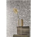 Papier peint argenté géométrique de luxe brillant · Casamance Ecrin 75101630