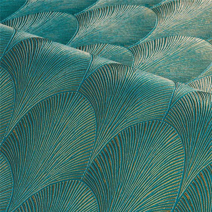 Papier peint feuilles de palmier émeraude doré · Casamance Ecrin 75782242