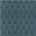 Tapete mit blauen und goldenen Palmblättern und Glanz · Casamance Ecrin 75782344
