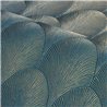 Blue and Gold Palm Leaf Wallpaper with Shine · Casamance Ecrin 75782344