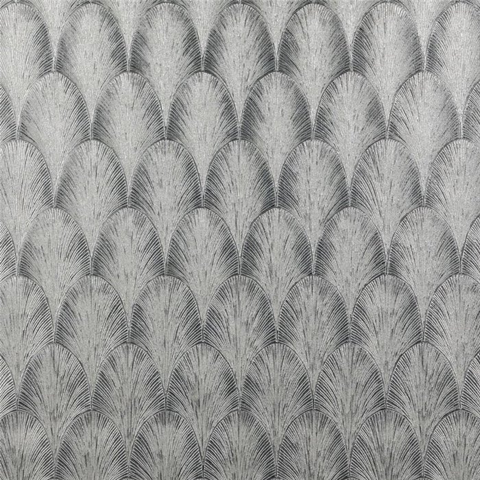 Papier peint motif feuilles de palmier argentées · Casamance Ecrin 76492752