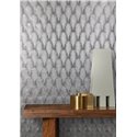 Silver Palm Leaf Pattern Wallpaper · Casamance Ecrin 76492752