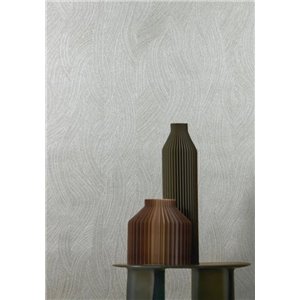 Papel pintado texturizado con efecto ondulante en plata 2