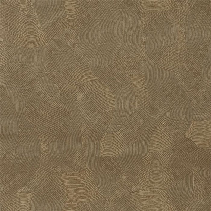Papel pintado de lujo con textura ondulada dorada · Casamance Ecrin 77001732
