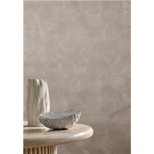 Papier peint texturé ondulations beige nacré 2