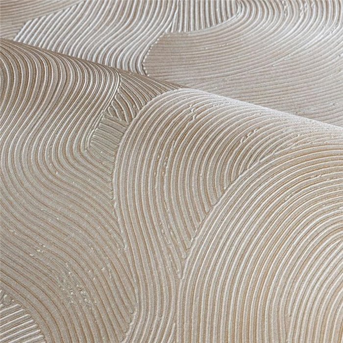 Tapete mit welliger Textur in Beige und Perlglanz · Casamance Ecrin 77001936