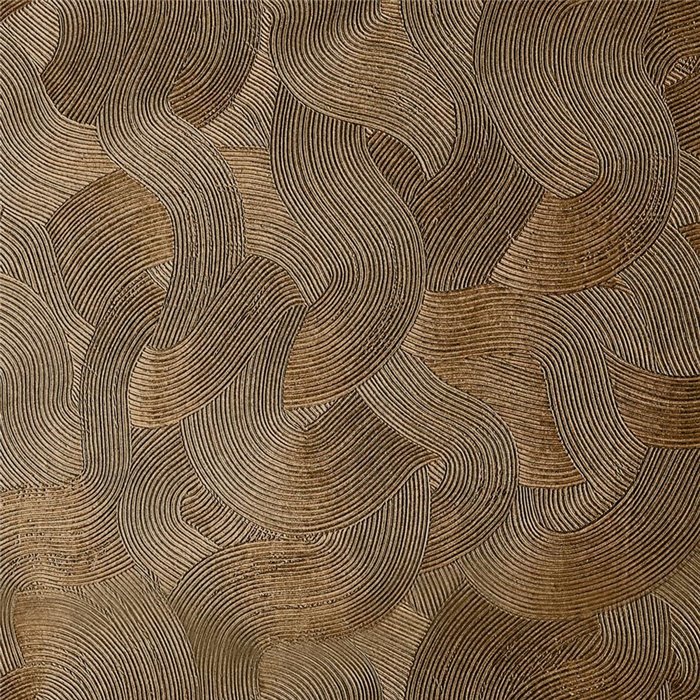 Goldene Tapete mit texturiertem Metallic-Finish · Casamance Ecrin 77002650