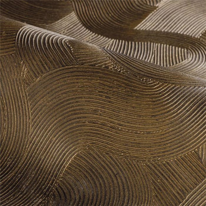 Goldene Tapete mit texturiertem Metallic-Finish · Casamance Ecrin 77002650
