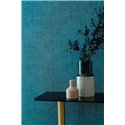 Papier peint effet textile bleu pétrole · Casamance Le Velours 3 74393636