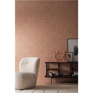Papel pintado efecto textil de lujo en tono nude 2