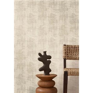 Papel pintado efecto textil color craie 2