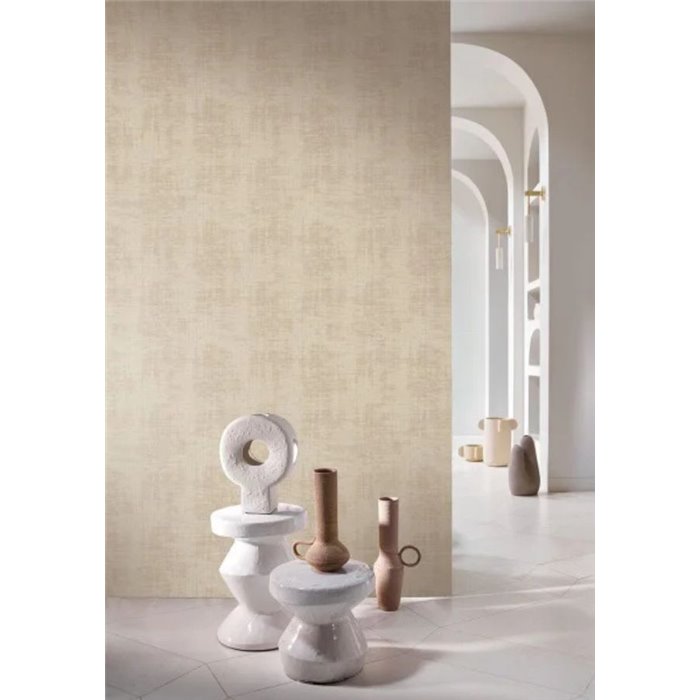 Textil-Optik Tapete in Beige mit Seideneffekt · Casamance Le Velours 3 74397208