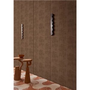 Silken Textile-Effect Wallpaper in Cacao Tone 2