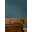 Teal Blue Silk-Effect Plain Wallpaper · Casamance Le Velours 3 74397718