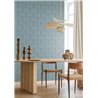 Papier peint effet textile bleu persan · Casamance Le Velours 3 74397820