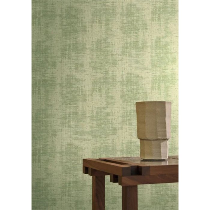 Luxuriöse Tapete mit seidenähnlichem Textileffekt in Kaktusgrün · Casamance Le Velours 3 74398228