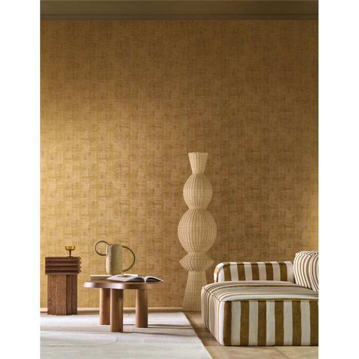 Papier peint effet textile bronze · Casamance Le Velours 3 74398432