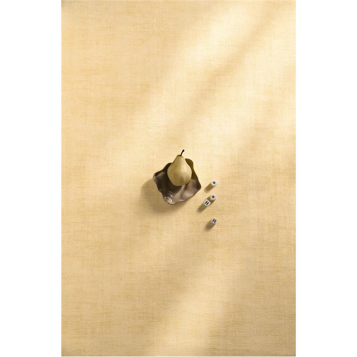 Luxuriöse Seideneffekt Tapete in Buttergelb · Casamance Le Velours 3 74398534