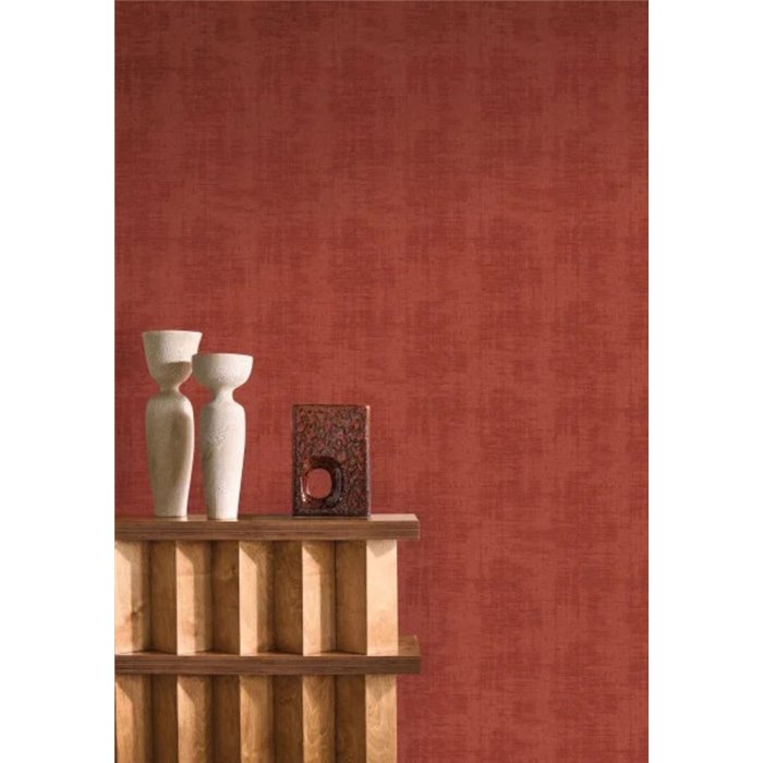 Papel pintado efecto textil carmín de alta gama · Casamance Le Velours 3 74398840