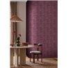 Textiltapete mit Seideneffekt in Weinerot · Casamance Le Velours 3 74399044