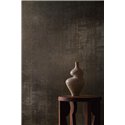 Papel pintado textil efecto metalizado negro y dorado · Casamance Le Velours 3 77930712