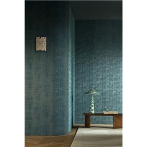 Papel pintado de lujo iridiscente azul teal 2
