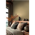 Papel pintado liso con textura de lino en beige ·  2029399883