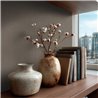 Papel pintado efecto textil en gris oscuro ·  2029399884