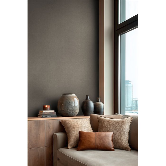 Dark Grey Textured Fabric Wallpaper ·  2029399884