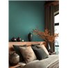 Turquoise Textile-Effect Plain Wallpaper ·  2029399885