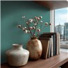 Turquoise Textile-Effect Plain Wallpaper ·  2029399885