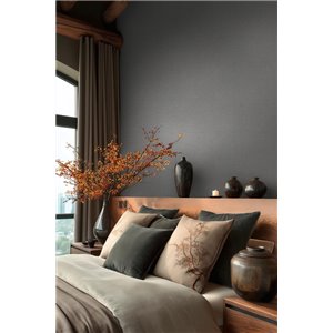 Papel pintado texturizado gris lino 2