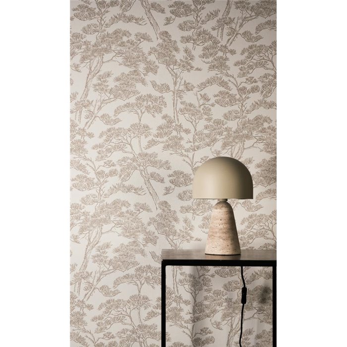 Papier peint branches de pin en tons neutres ·  2029790012
