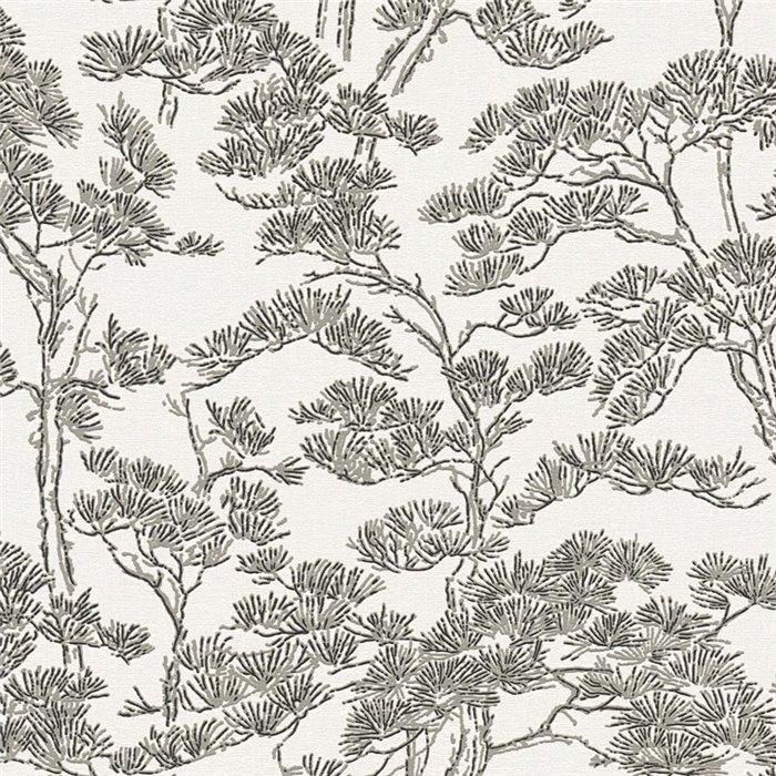 Papel pintado con diseño de ramas de pino ·  2029790015
