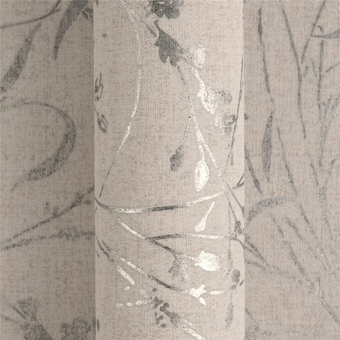 Papel pintado floral con detalles metálicos ·  2029790043