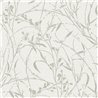 Papel pintado en tonos crema con diseño vegetal estilizado · 2029790044