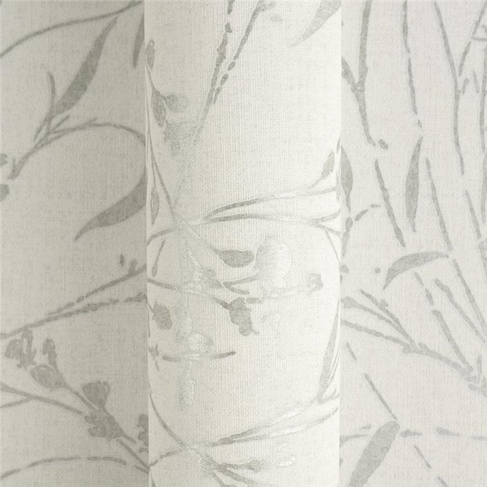 Papel pintado en tonos crema con diseño vegetal estilizado ·  2029790044