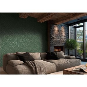 Floral branches on serene green wallpaper 2