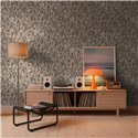 Papel pintado de efecto listones en relieve gris y beige ·  2029790082