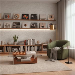 Papel pintado efecto madera en tonos claros 2