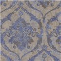 Papel pintado damasco azul vintage ·  2029790191