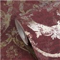 Baroque Damask Wallpaper in Wine and Gold Tones ·  2029790193
