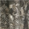 Aged Damask Design Wallpaper in Dark Tones · 2029790194