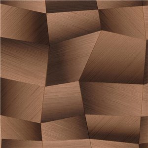 Papier peint géométrique tons bruns chauds