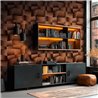 Geometric Wallpaper in Warm Brown Tones · 2029791971