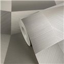 Papier peint géométrique gris avec texture 3D ·  2029791972